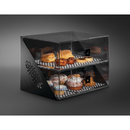 Rosseto Serving Solutions Mosaic Wide Two Drawer Black Matte Bakery Case, 1 EA BD144